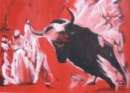 Corrida — Technique mixte par Eliane Desther