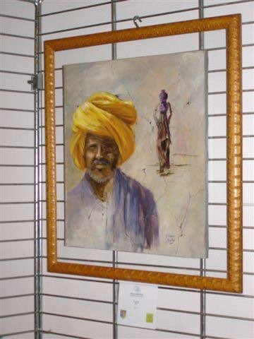 Portrait Indou — Technique mixte par Eliane Desther