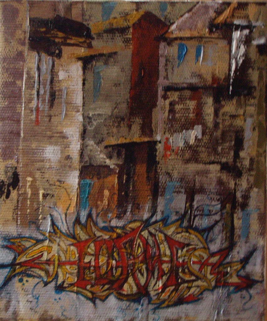 Graffiti — Technique mixte par Eliane Desther