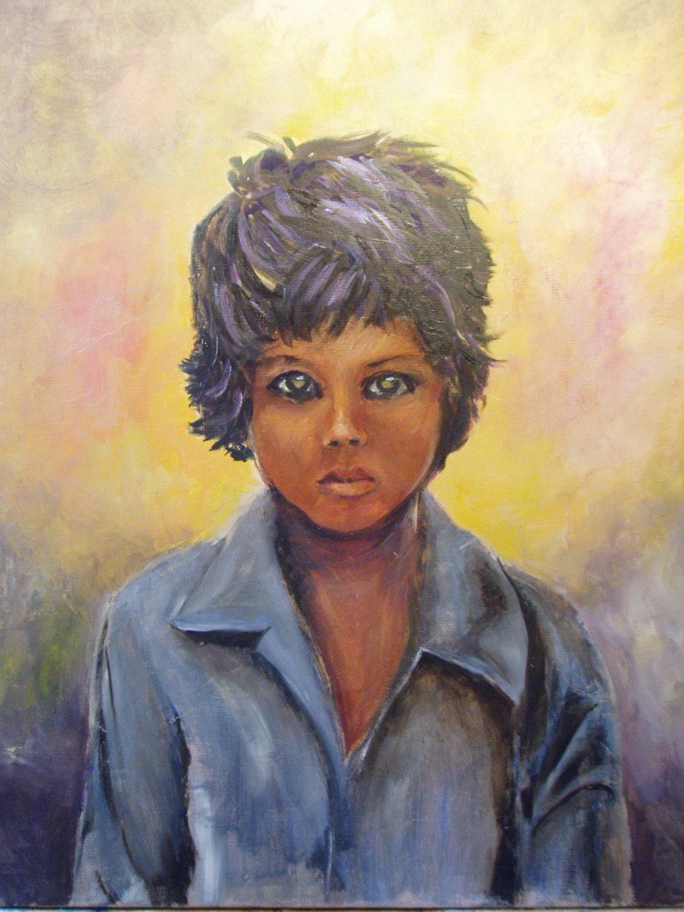 Portrait — Technique mixte par Eliane Desther