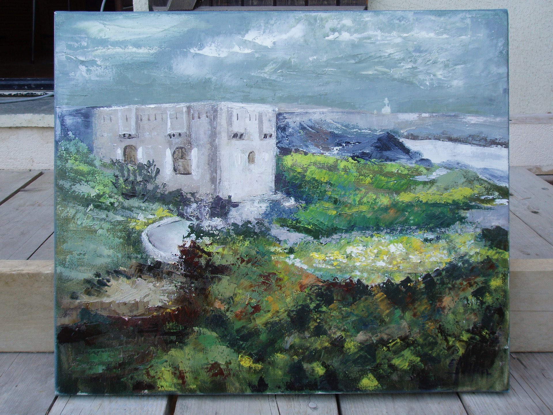 Maison de Sarah Bernhardt — Technique mixte par Eliane Desther