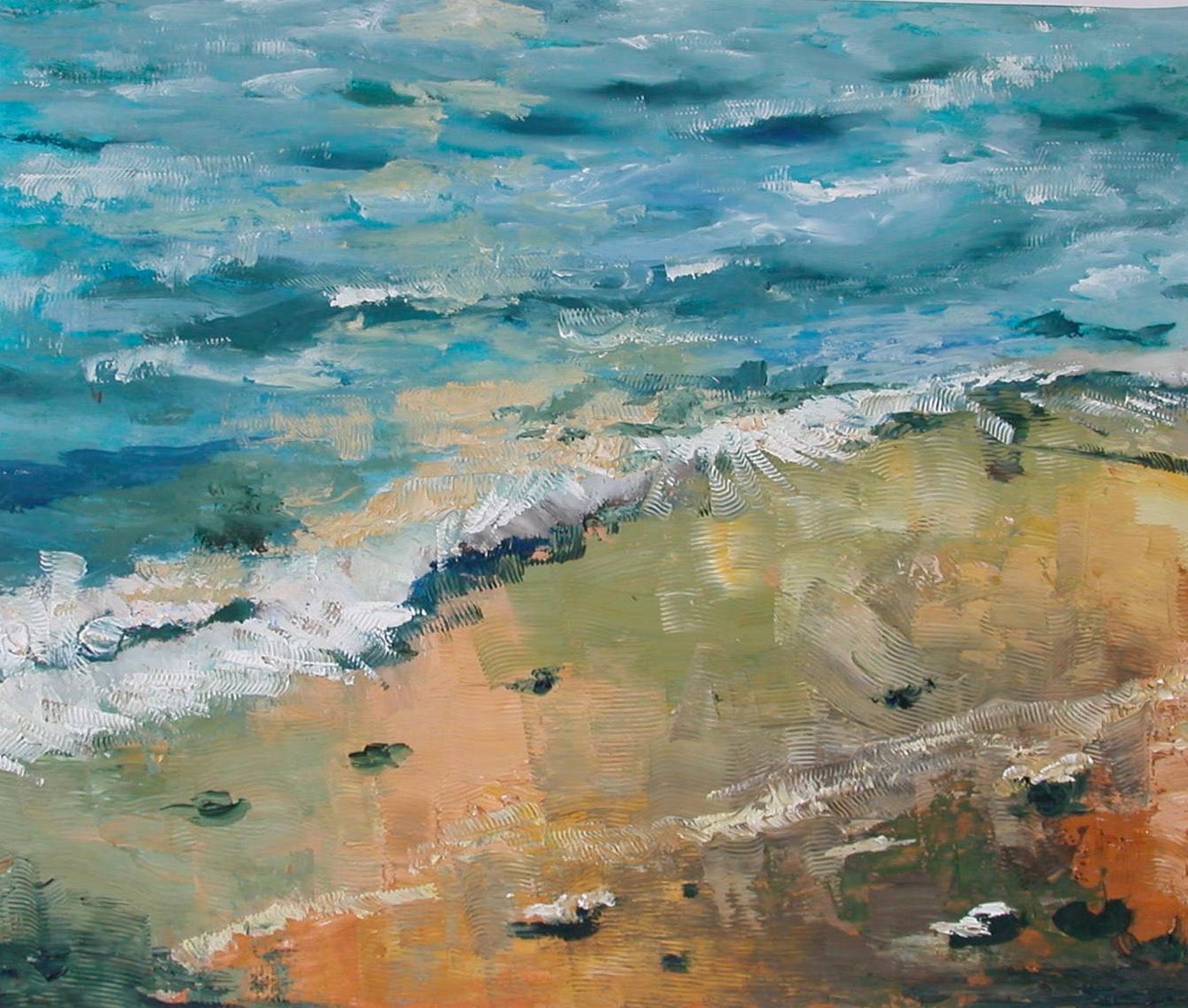 Marine — Technique mixte par Eliane Desther