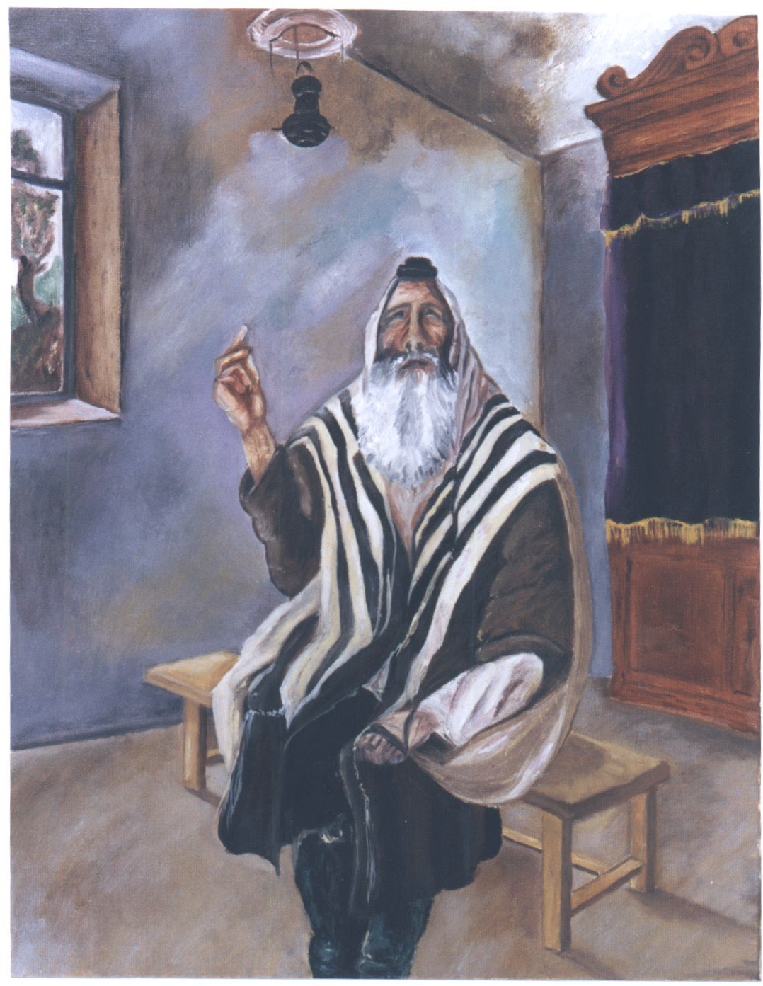 Méditation — Technique mixte par Eliane Desther