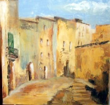 Rue de Provence — Technique mixte par Eliane Desther